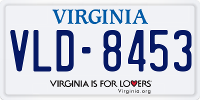 VA license plate VLD8453