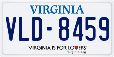 VA license plate VLD8459