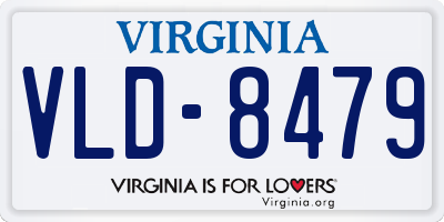 VA license plate VLD8479