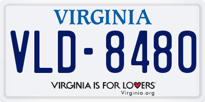 VA license plate VLD8480