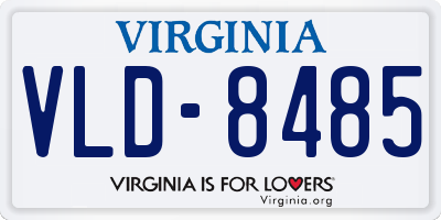 VA license plate VLD8485