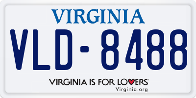 VA license plate VLD8488