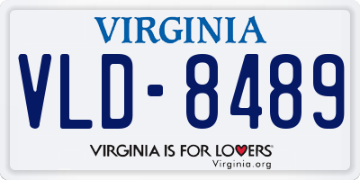 VA license plate VLD8489