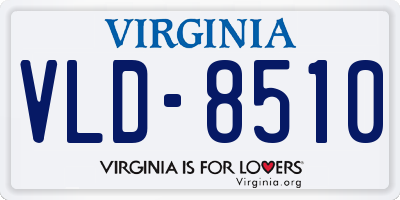 VA license plate VLD8510