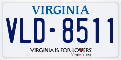 VA license plate VLD8511