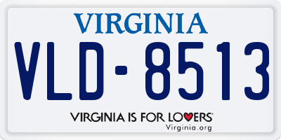 VA license plate VLD8513