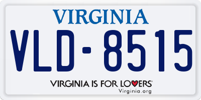VA license plate VLD8515