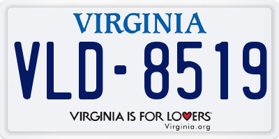 VA license plate VLD8519