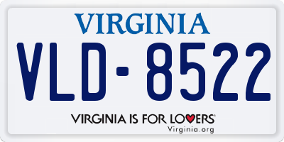 VA license plate VLD8522