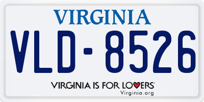 VA license plate VLD8526