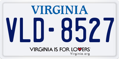 VA license plate VLD8527