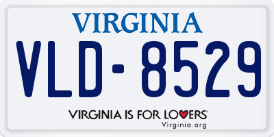 VA license plate VLD8529