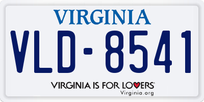VA license plate VLD8541
