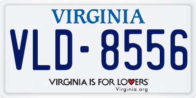 VA license plate VLD8556