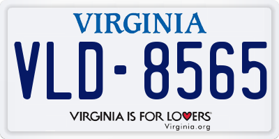 VA license plate VLD8565