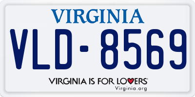 VA license plate VLD8569