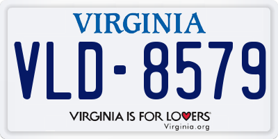 VA license plate VLD8579