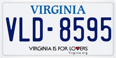 VA license plate VLD8595