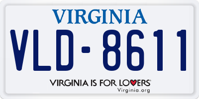 VA license plate VLD8611