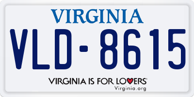 VA license plate VLD8615