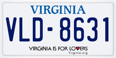 VA license plate VLD8631
