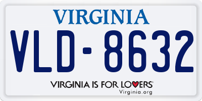 VA license plate VLD8632