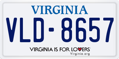 VA license plate VLD8657