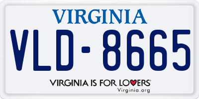 VA license plate VLD8665