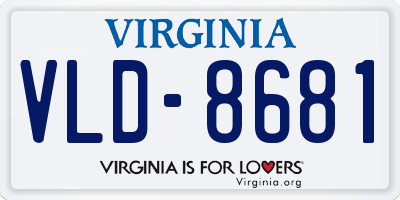 VA license plate VLD8681