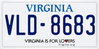VA license plate VLD8683
