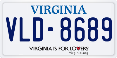 VA license plate VLD8689