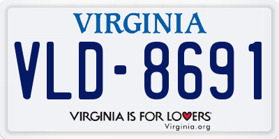 VA license plate VLD8691