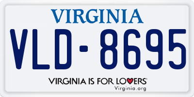 VA license plate VLD8695