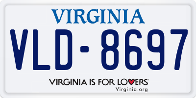 VA license plate VLD8697