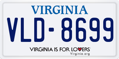 VA license plate VLD8699