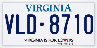 VA license plate VLD8710