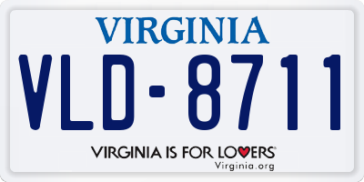 VA license plate VLD8711