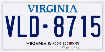 VA license plate VLD8715