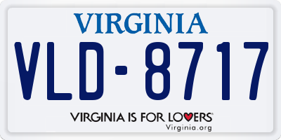 VA license plate VLD8717