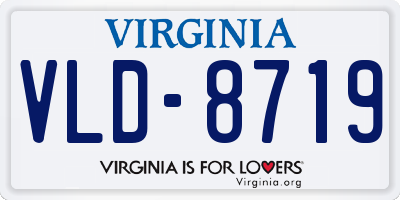 VA license plate VLD8719