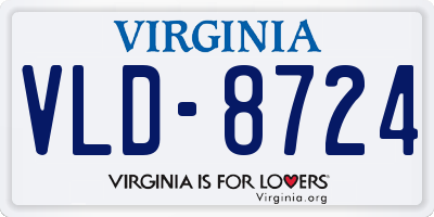 VA license plate VLD8724