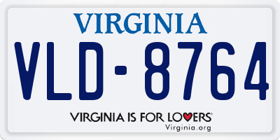 VA license plate VLD8764