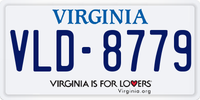 VA license plate VLD8779