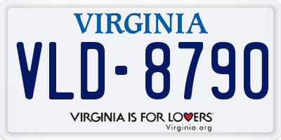 VA license plate VLD8790
