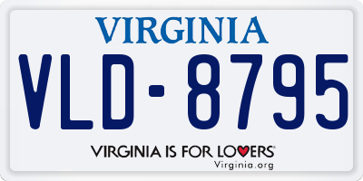 VA license plate VLD8795