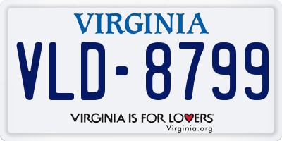 VA license plate VLD8799