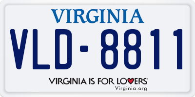 VA license plate VLD8811