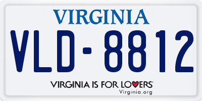 VA license plate VLD8812