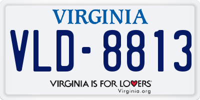 VA license plate VLD8813