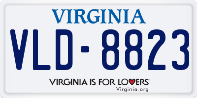 VA license plate VLD8823